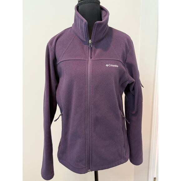 Colombia Women;s Fast Trek II Full-Zip Fleece Jacket in Purple - Picture 1 of 6
